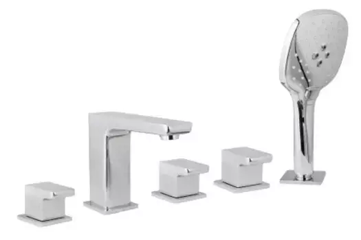 Смеситель на борт ванны AltroBagno Lamberto 020101 Cr С ВНУТРЕННЕЙ ЧАСТЬЮ, хром