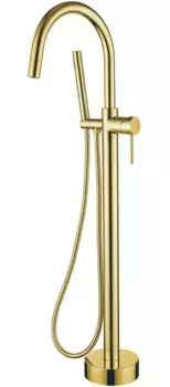 Смеситель напольный для ванны Boheme Uno золото глянцевое