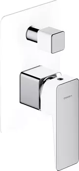 Смеситель Omnires Parma PM7435CRB С ВНУТРЕННЕЙ ЧАСТЬЮ, для ванны с душем, белый-хром