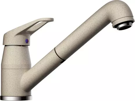 Смеситель для кухни Omoikiri Tateyama-S с выдвижным изливом бежевый матовый