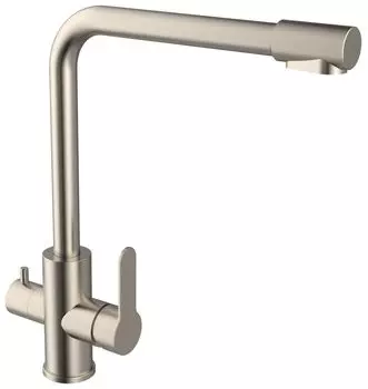 Смеситель для кухонной мойки Orange Steel никель