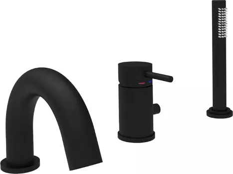 Смеситель на борт ванны Paffoni Light LIG047NO черный матовый