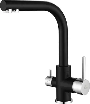 Смеситель для кухни Paulmark Essen Es213011-401 с подключением к фильтру черный, антрацит