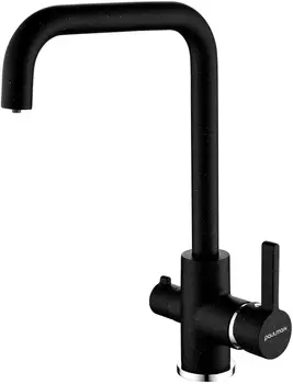 Смеситель для кухни Paulmark Logas Lo213021-308 с подключением к фильтру черный