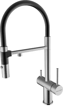 Смеситель Paulmark Magneto для кухонной мойки, никель Ma213118-Ni