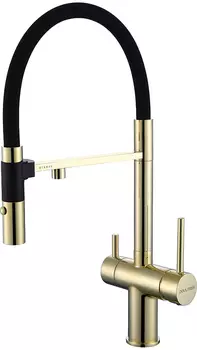 Смеситель Paulmark Magneto для кухонной мойки, золото Ma213118-G