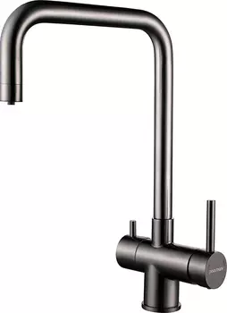 Смеситель для кухни Paulmark Wetter We213030-GM вороненая сталь