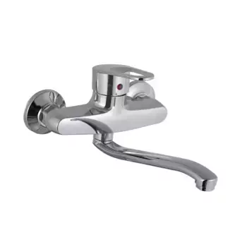 Смеситель PLSTART настенный для умывальника/мойки хром (PL4606)