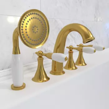 Смеситель Radomir "Ретро" (золото)