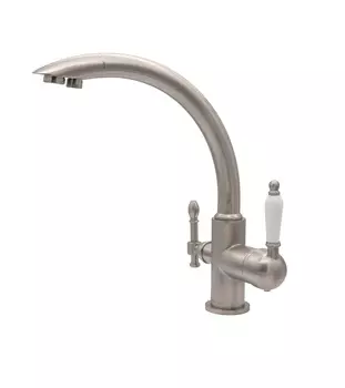 Смеситель с подключением фильтра (2в1) MILACIO Castellon Ceramic, сатин (MC.513.SN)