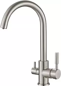 Смеситель для кухни Steel Hammer SH 713 SATIN с подключением к фильтру хром, сатин