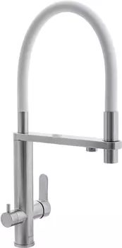 Смеситель для кухни Swedbe Selene Plus белый стальной