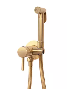 Смеситель встраиваемый с гигиеническим душем Hansberge H3099MG Матовый золото