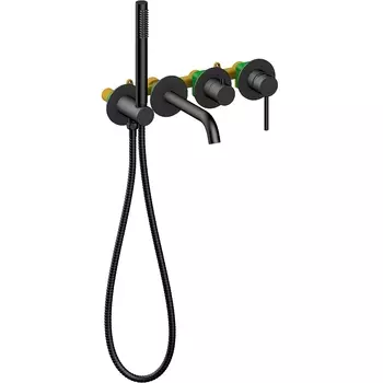 Смеситель встроенный для ванны с душем Timo Saona черный