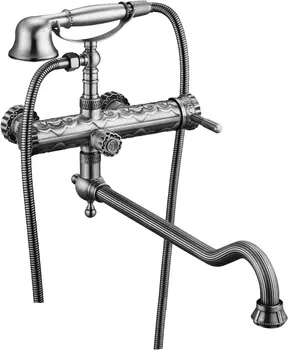 Смеситель для ванны ZorG Antic A 101WDN-SL универсальный серебро