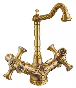 Смеситель для кухни Zorg Antic A 7005K-BR бронза