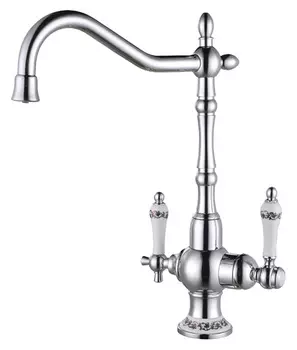 Смеситель для кухни Zorg Clean Water ZR 336 YF-50 с подключением фильтра хром, белый