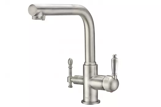 Смеситель для кухни Zorg Sanitary ZR 313 YF-33 SATIN с подключением к фильтру сталь, сатин