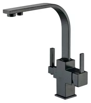 Смеситель для кухни Zorg Sanitary ZR 332 YF ЧЕРНЫЙ МЕТАЛЛИК c подключением фильтра черный металлик