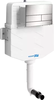 Смывной бачок скрытого монтажа Wasserkraft Aller 10TLT.031.ME.BN04 с кнопкой смыва никель