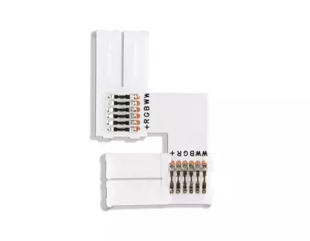 Соединитель угловой L для светодиодной ленты 5050 12/24V (6 конт.) GS6801 (10шт) Ambrella Light Illumination GS6801