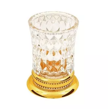 Стакан для зубных щеток Boheme Imperiale золото с кристаллами Swarovski