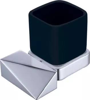 Стакан для зубных щеток Boheme New Venturo хром - черный