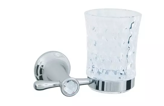 Стакан для зубных щеток Boheme Puro хром с кристаллами Swarovski