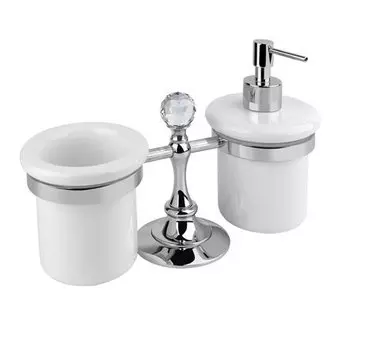 Стакан и дозатор для жидкого мыла Cezares бронза