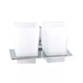 Стакан для ванной комнаты двойной D-Lin D212330, хром