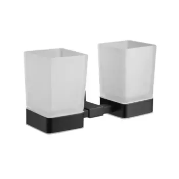 Стакан для ванной комнаты двойной Shevanik SG5622H, черный