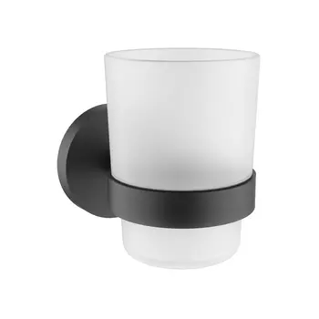 Стакан для зубной щетки Wellsee Finishing Touch черный, матовый (182507000)