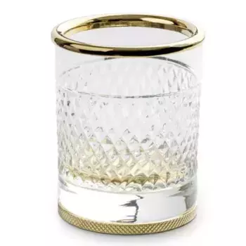 Стакан для зубных щеток Boheme Aura настольный, золото глянцевое