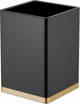 Стакан для зубных щеток Boheme черный с золотом