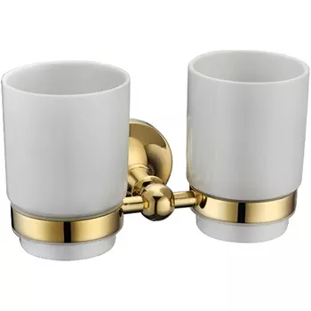 Стакан для зубных щеток Melana подвесной двойной золото