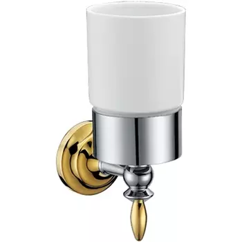 Стакан для зубных щеток Melana подвесной хром - золото