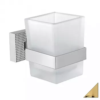 Стакан для зубных щеток настенный Cezares Prizma золото