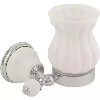 Стакан для зубных щеток настенный Migliore Olivia белый хром