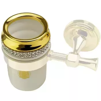 Стакан для зубных щеток настенный Migliore золотой без держателя