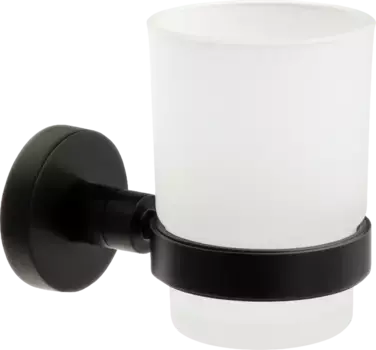 Стакан для зубных щеток подвесной Fixsen Comfort Black черный матовый
