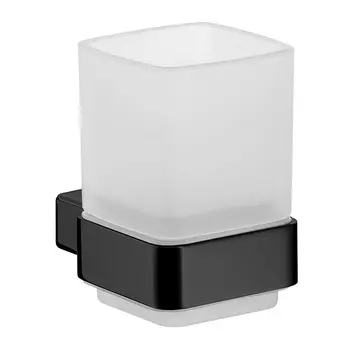 Стакан, Emco, Loft, одинарный, ширина, мм-71, глубина, мм-99, высота, мм-100, подвесной, материал стакана-стекло сатинированное, цвет-Black