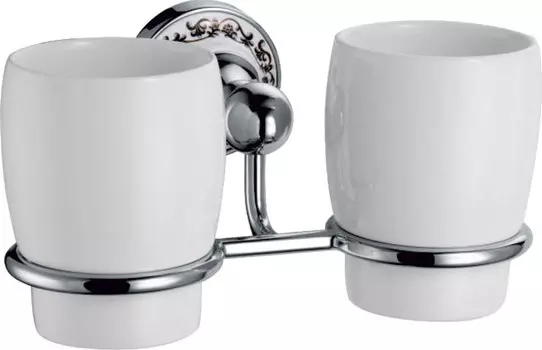 Стакан для зубных щеток подвесной Fixsen Bogema двойной, хром