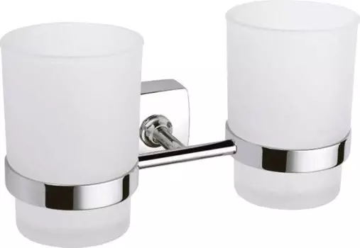 Стакан для зубных щеток подвесной Fixsen Kvadro двойной хром