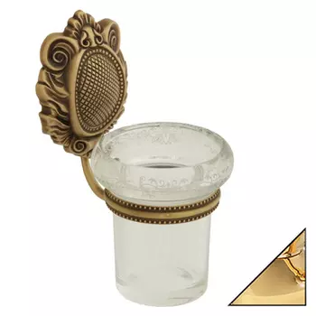 Стакан для зубных щеток настенный Migliore Cristalia золотой глянцевый