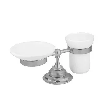 Стакан с мыльницей Cezares Aphrodite хром