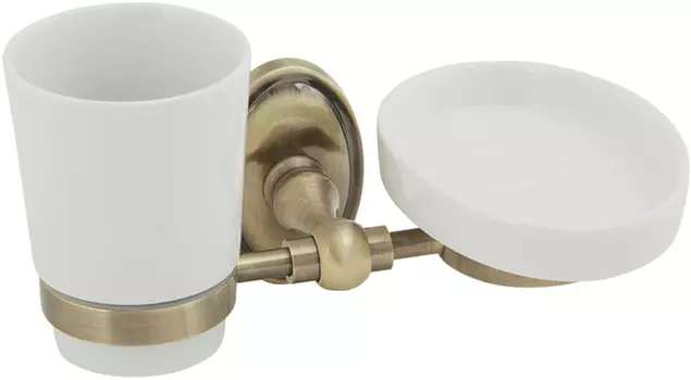 Стакан Veragio Bonjour VR.BNR-7843.BR с мыльницей, бронза