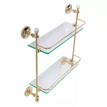 Стеклянная полка Art&Max Antic Crystal AM-E-2682BSJ-Do золотая