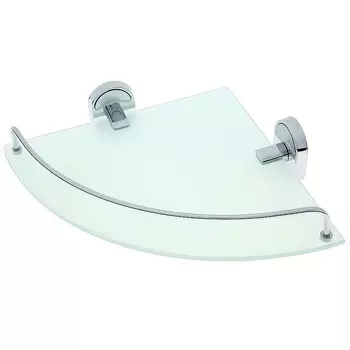 Стеклянная полка Frap F19 хром