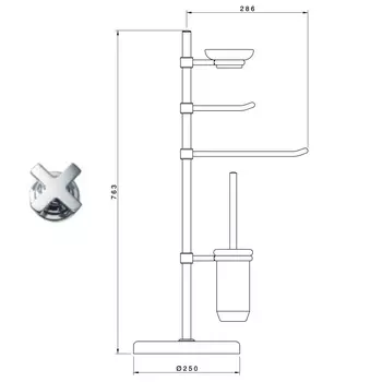 Стойка для ванной Nicolazzi (1496BCR)