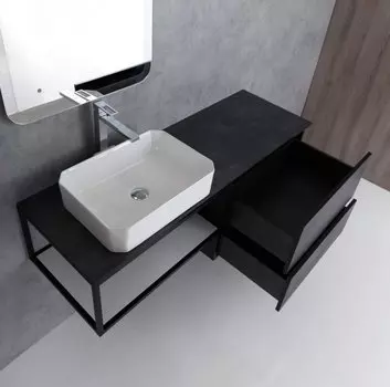Столешница Cezares Cadro 140х46 черная